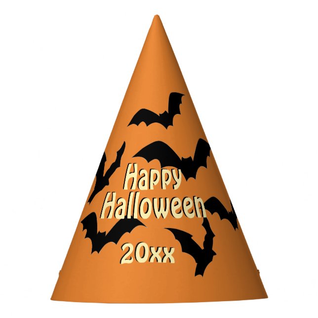 Happy Halloween Bat Hat Partyhütchen (Vorderseite)