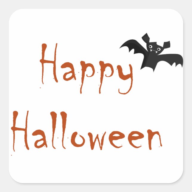 Happy Halloween Bat Sticker (Vorderseite)