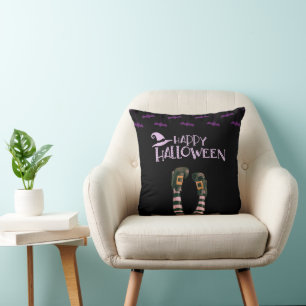 Happy Halloween Bats Hexen Socken Black Halloween Kissen