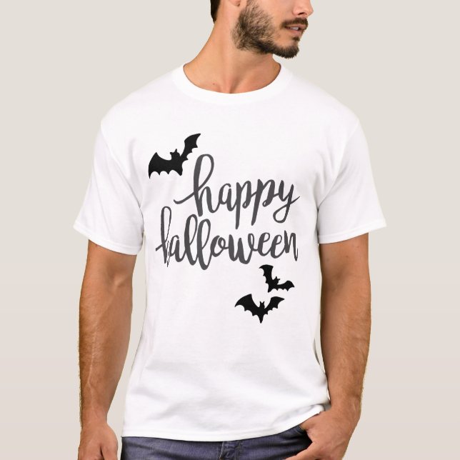 Happy Halloween Bats T-Shirt (Vorderseite)
