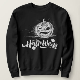 Happy Halloween Beängstigend Kürbisgesicht Sweatsh Sweatshirt