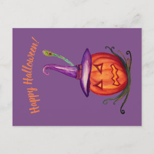 Happy Halloween Beängstigend Lantern Postcard Postkarte