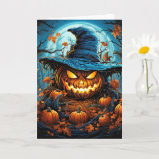 Happy Halloween Beängstigend Pumpkin Karte