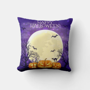 Happy Halloween Beängstigend Pumpkins Kissen