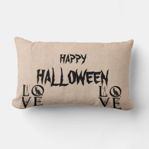 Happy Halloween Beängstigender Schädelknochen Lendenkissen