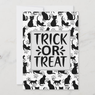Happy Halloween Black Cat Anpassbare Karte