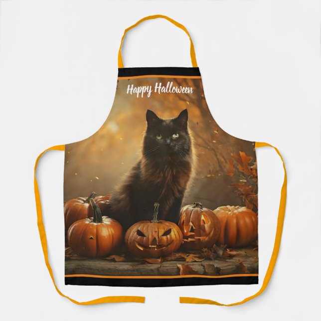 Happy Halloween Black Cat Collection Schürze (Vorderseite)