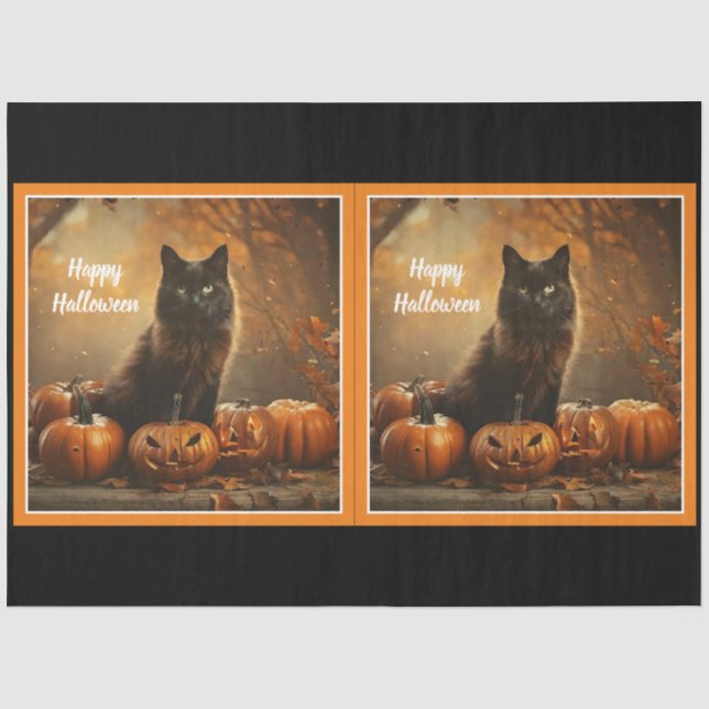 Happy Halloween Black Cat Collection Seidenpapier (Vorderseite)