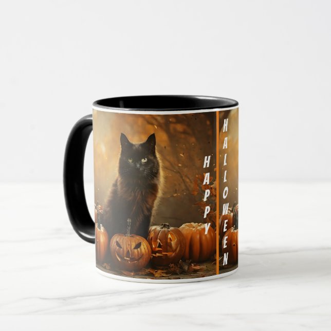 Happy Halloween Black Cat Collection Tasse (Vorderseite Links)