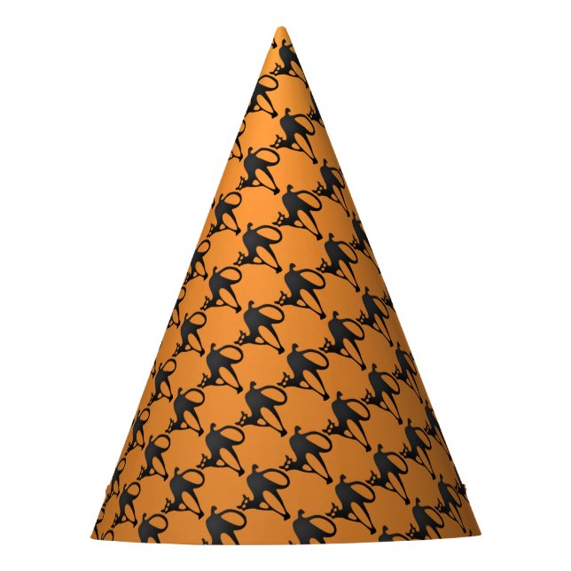 Happy Halloween Black Cat Paper Hats Partyhütchen (Vorderseite)