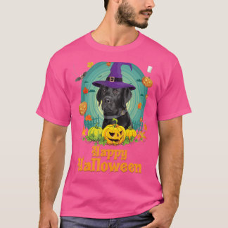 Happy Halloween Black Labrador Hund Pumpkin Hexe G T-Shirt