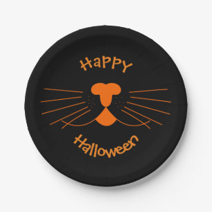 Happy Halloween Black Orange Party Pappteller