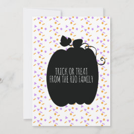 Happy Halloween Black Pumpkin Confetti Muster