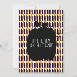 Happy Halloween Black Pumpkin Geometric Pattern