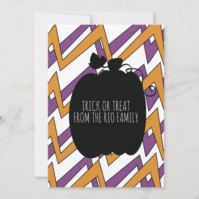 Happy Halloween Black Pumpkin Pattern Card (Vorderseite)