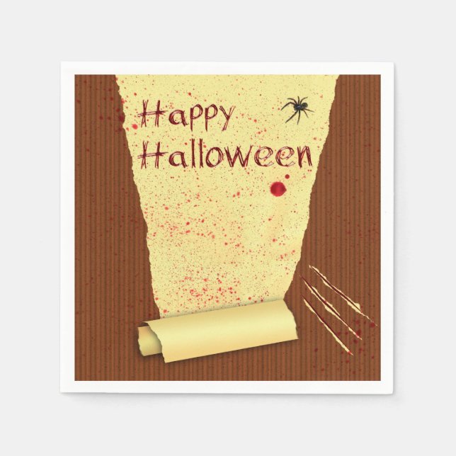 Happy Halloween Bloody Wallpaper Serviette (Vorderseite)