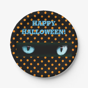 Happy Halloween Blue Cat's Eye Party Teller