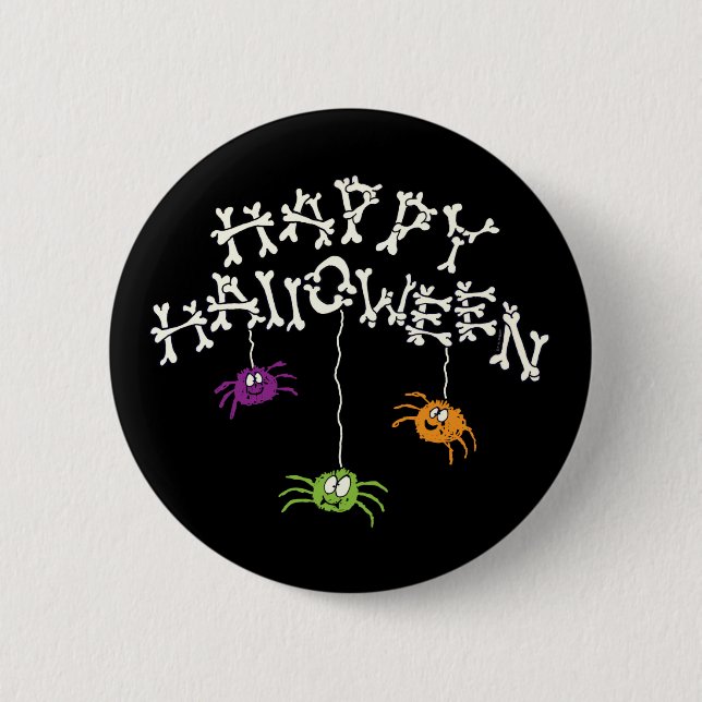 Happy Halloween Bones Button (Vorderseite)