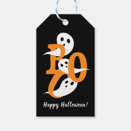 Happy Halloween Boo Ghosts Black Geschenkanhänger