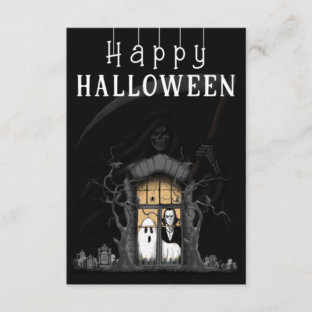 Happy Halloween Boo Horror Begleitkarte (Vorderseite)