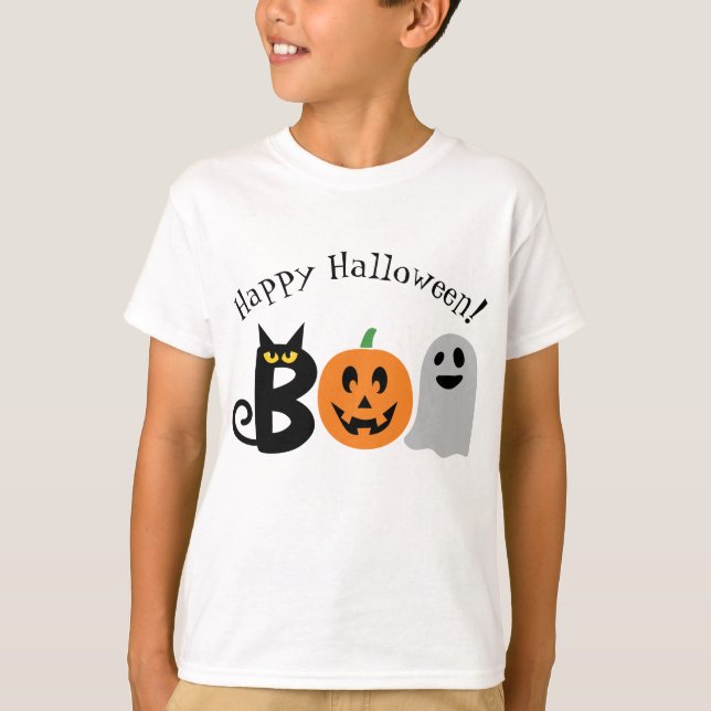 Happy Halloween Boo Kids' Shirt (Vorderseite)