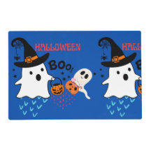 Happy Halloween Boo Print Tischset