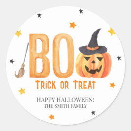 Happy Halloween, BOO, Trick oder Treat Runder Aufkleber