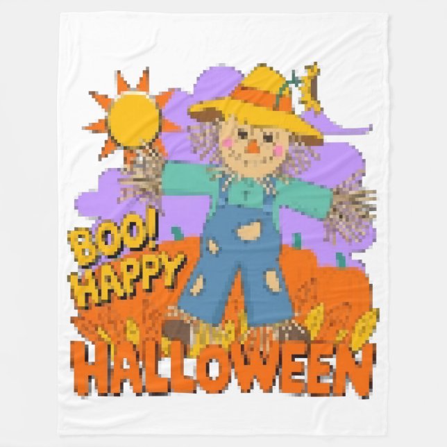 Happy Halloween boy  Fleecedecke (Vorderseite)