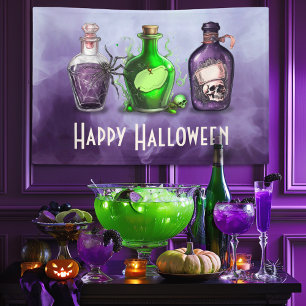 Happy Halloween Brews und Boos Apothecary Banner