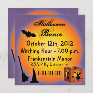 Happy Halloween Bunco Einladung