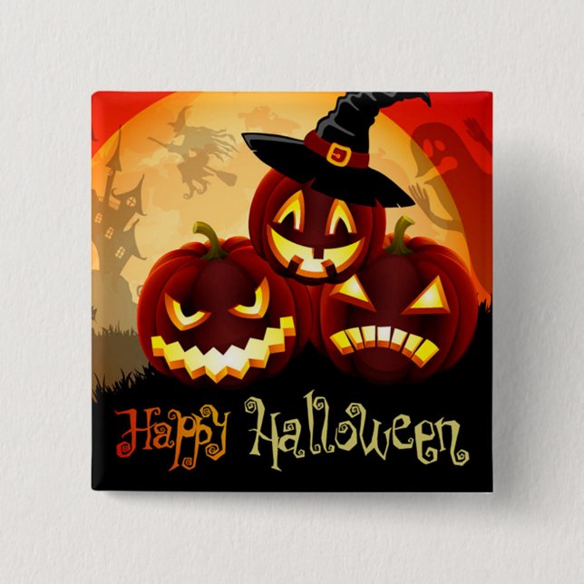 Happy Halloween Button (Vorderseite)