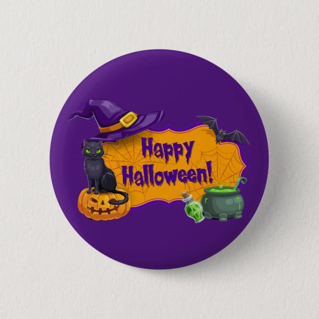 Happy Halloween Button (Vorderseite)