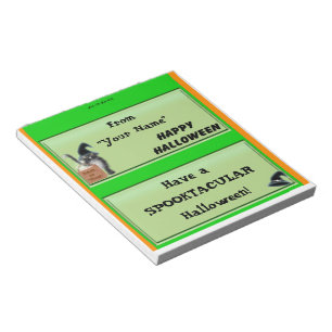 Happy Halloween Candy Bar Wrapper Gastgeschenk Notizblock