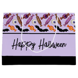 Happy Halloween Candy Leckereien Lila große Gesche Geschenktüte