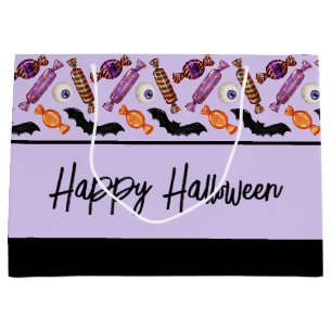 Happy Halloween Candy Leckereien Lila große Gesche Geschenktüte