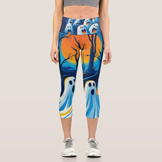 Happy Halloween Capri Leggings (Vorderseite)