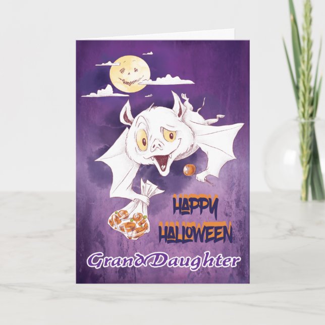 Happy Halloween Card Grandtochter Karte (Vorderseite)