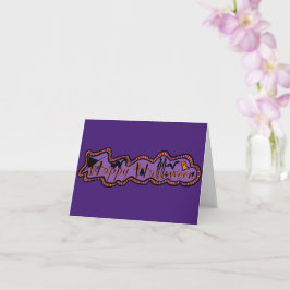 Happy Halloween Card mit Lila Hintergrund Karte