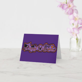 Happy Halloween Card mit Lila Hintergrund Karte