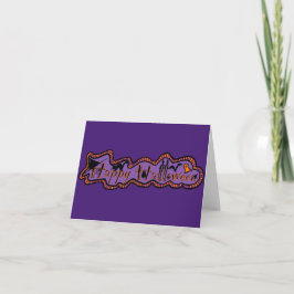 Happy Halloween Card mit Lila Hintergrund Karte
