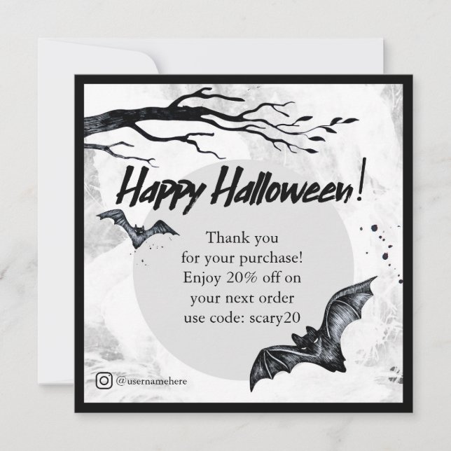 Happy Halloween carte de remerciements (Devant)