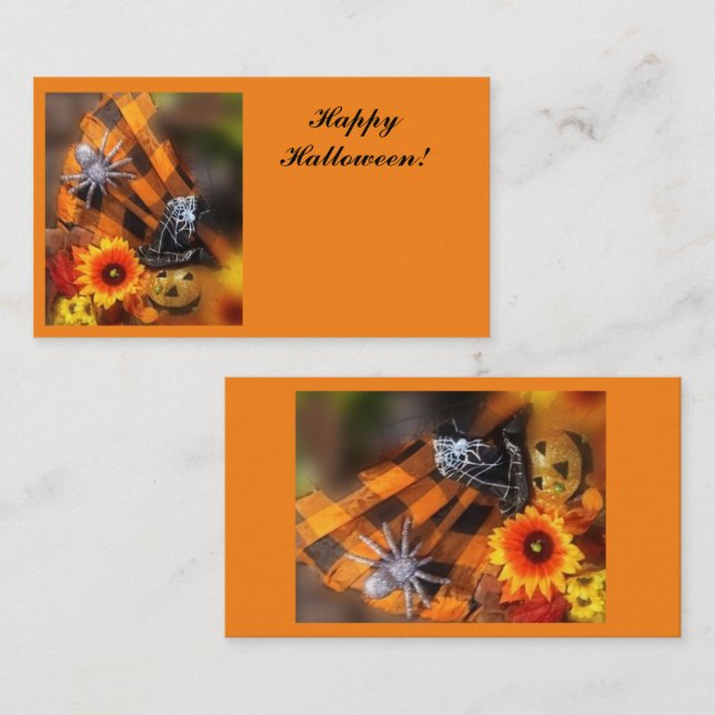 HAPPY HALLOWEEN - CARTE FLORISTIQUE (Devant / Derrière)