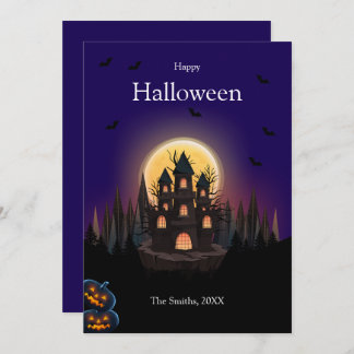 Happy Halloween Castle Card