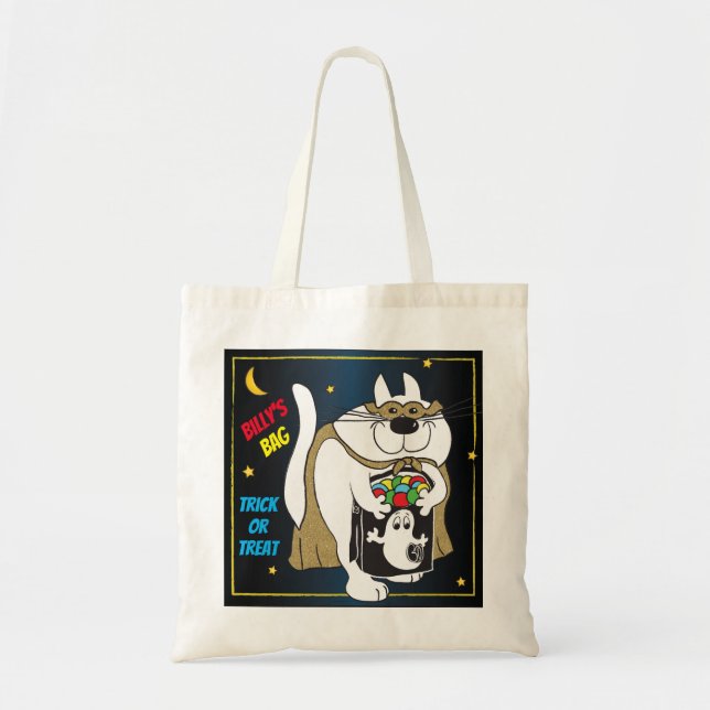 Happy Halloween Cat Budget Tote Bag Tragetasche (Vorne)
