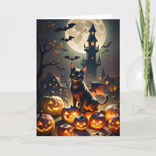 Happy Halloween Cat Feiertagskarte