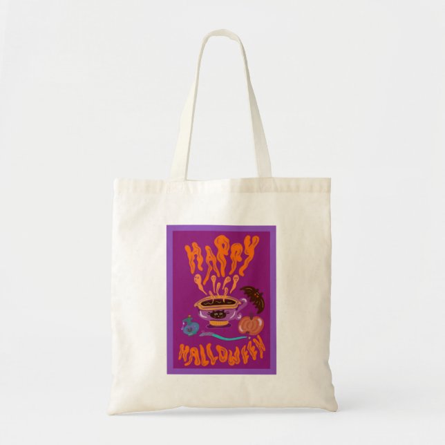 Happy Halloween Cat Lover Kaffee Cup Tote Tasche (Vorne)