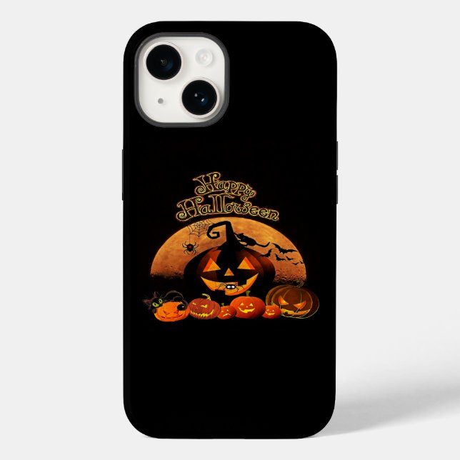 Happy Halloween Cat Pumpkin Case-Mate iPhone 14 Hülle (Rückseite)
