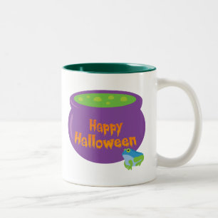 Happy Halloween Cauldron Zweifarbige Tasse