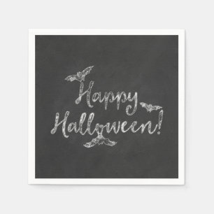Happy Halloween Chalkboard Chalk Holiday Party Serviette