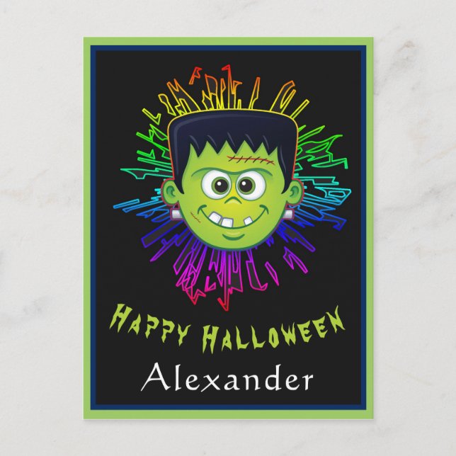 Happy Halloween Child Trick Leckerei Spaß personal Postkarte (Vorderseite)
